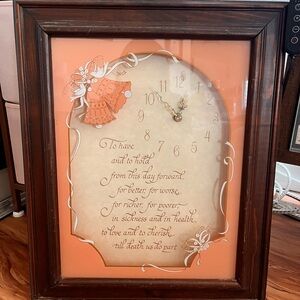 1960 Wedding Wall Clock (works!)